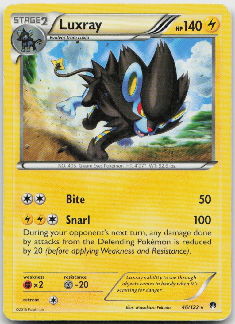 Luxray 46/122 Rare BREAKpoint Pokemon MP