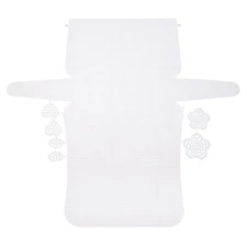 4Pcs Plastic Mesh Canvas Sheet 42 cm/ 16.5 inch White Crossbody Bag Blank Canvas
