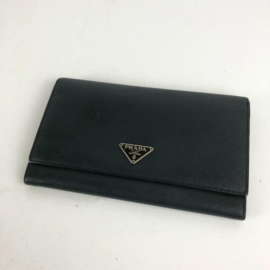 Prada Black Long Wallet for Women Luxury Brand Accessory