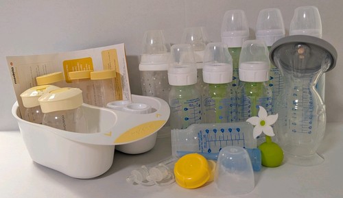 Haaka, Medela, Dr. Brown, Nuk USED Mixed Lot: Colostrum, Milk Storage, & Bottles