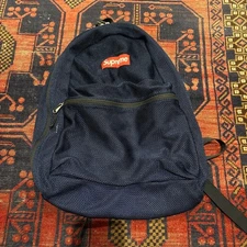 Supreme Navy Mesh Backpack Bag
