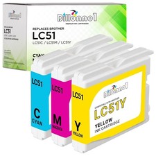 3PK LC51 LC-51 for Brother Ink Cartridges MFC-5860CN MFC-665CW MFC-685CW