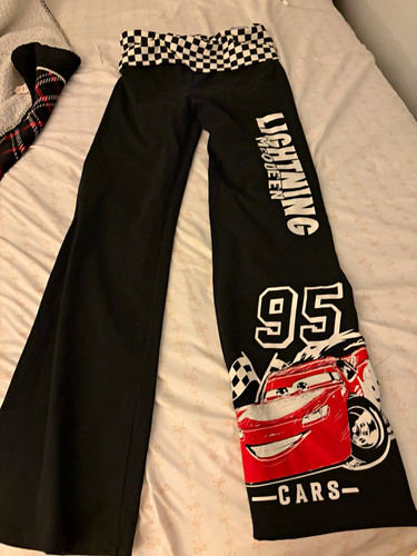 Disney Pixar Cars Lightning McQueen Boys Fleece Pajama Pants S Black Elastic
