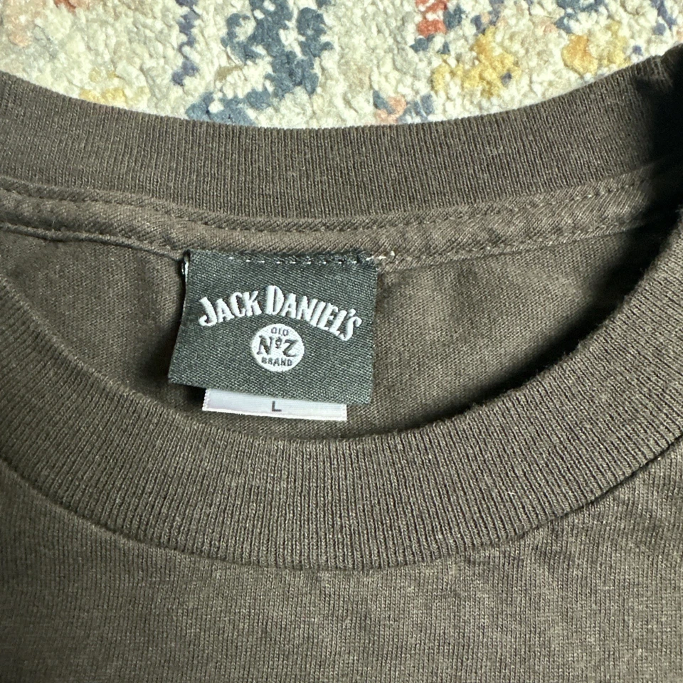 Camisa Vaquera Jack Daniels Vintage Y2K 2004 Manga Larga Marrón Talla L Foto 4 de 4