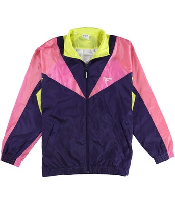 Reebok Mens Classic Twin Vector Track Jacket, Purple, Medium