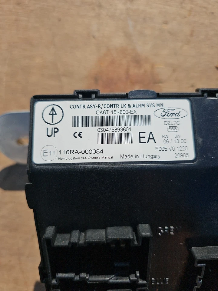 2012 FORD FIESTA BCM MÓDULO DE CONTROLE DE CARROCERIA ECU 1.6 DIESEL CA6T15K600EA - Imagem 3 de 3