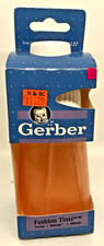 VTG Vintage 1996 Gerber Baby Bottle Fashion Tints Plastic Nurser rare orange
