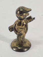 KARL HAGENAUER(?) BRASS MINIATURE GOLFER 2' FIGURE - GOLF CLUB BROKE & TARNISH