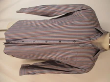 Paul Smith Mens Multicolor Stripe Cotton Dress Shirt size 41 16-33