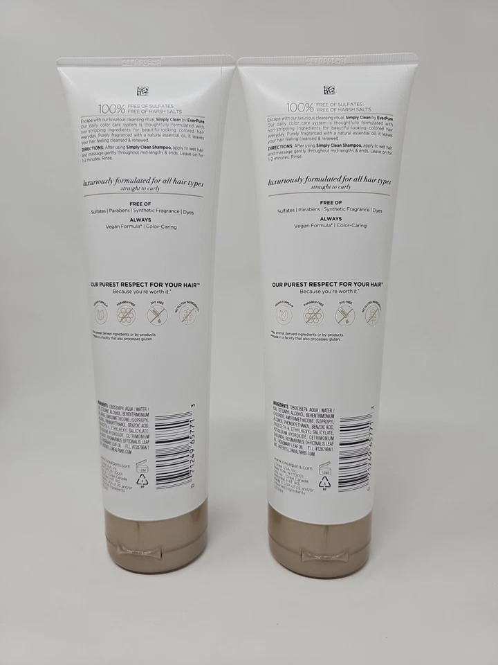 L'Oreal Paris EverPure Sulfate Free Simply Clean Hair Conditioner 2 Pack - Image 3 of 4