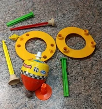 Mattel Wizzer MACH 1 STP Goodyear Gyroscope Top 1970 Complete + Extras