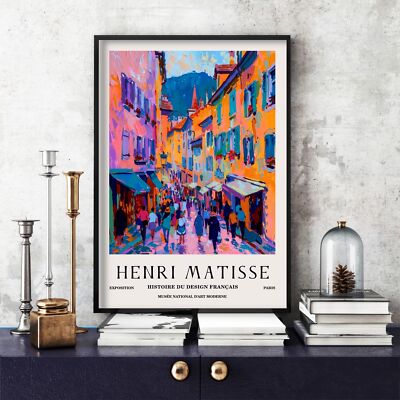 Henri Matisse Druck, Henri Matisse Ausstellungsposter, buntes Wandbild (50b)