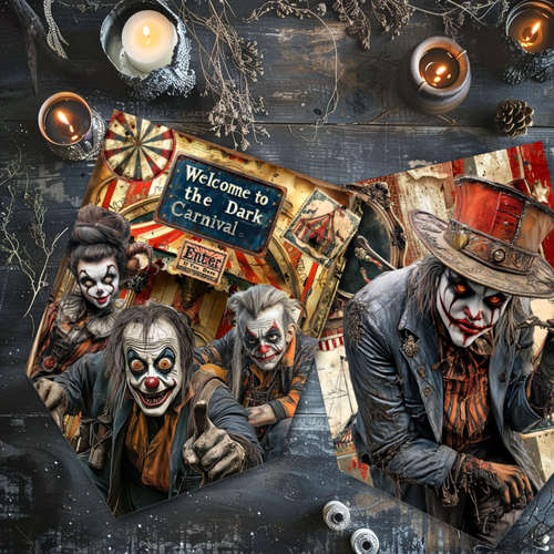Dark Carnival Twisted Horror Circus Fairground Bunting Halloween Decoration - Picture 4 of 7