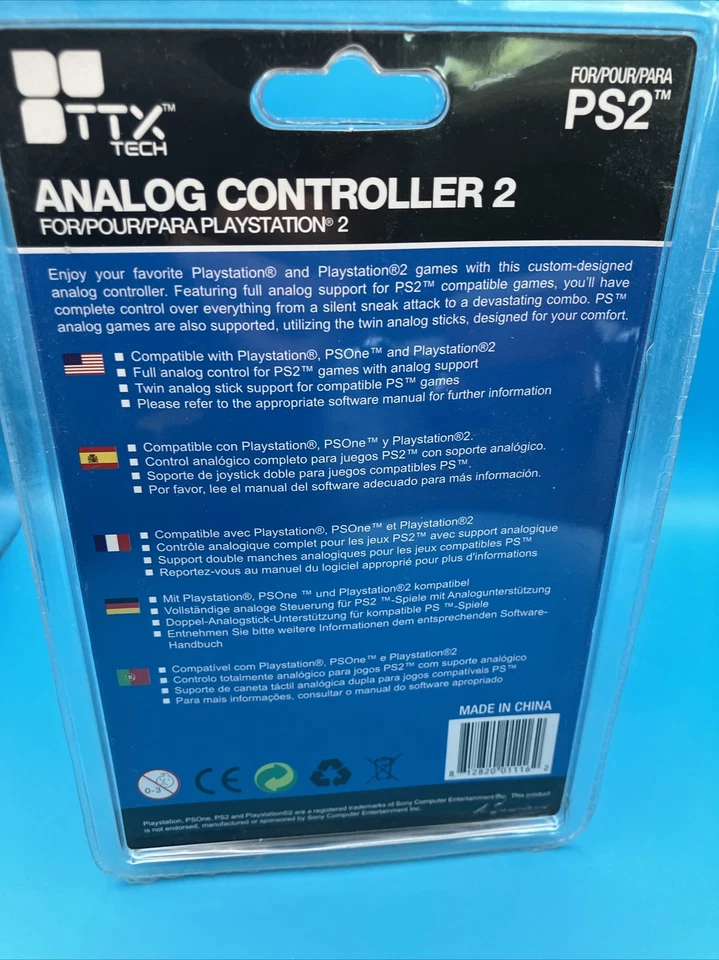 TTX Tech - Analog Controller 2 for Sony PlayStation PS1 PS2 NXP2-035 SEALED NEW - Image 4 of 4