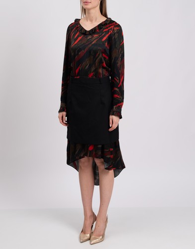 RRP€2202 BALENCIAGA Sheath Dress FR38 US6 UK10 M Overlay Skirt Made in Italy - Picture 6 of 10