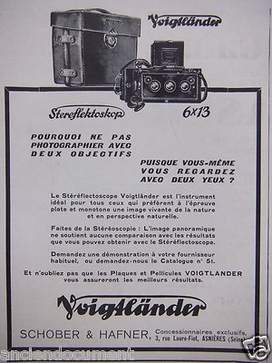 WERBUNG 1932 FOTOGRAFIEREN MIT VOIGTLÄNDER ZWEI OBJEKTIVE - ADVERTISING