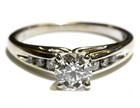 GIA D I1 14k white gold .86ct round diamond engagement ring 3.6g estate vintage  — photo 2