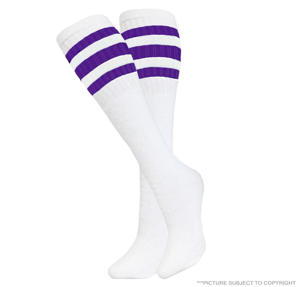 12 PARES CALCETINES TUBO RAYAS MULTICOLORES CALCETINES LARGOS OLD SCHOOL TALLA 10-15 Foto 4 de 4