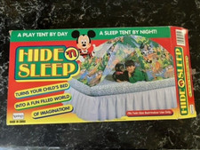 Vintage 1980's Hide 'n Sleep:Bed Play, Sleep Tent w/Mickey Mouse Great Condition