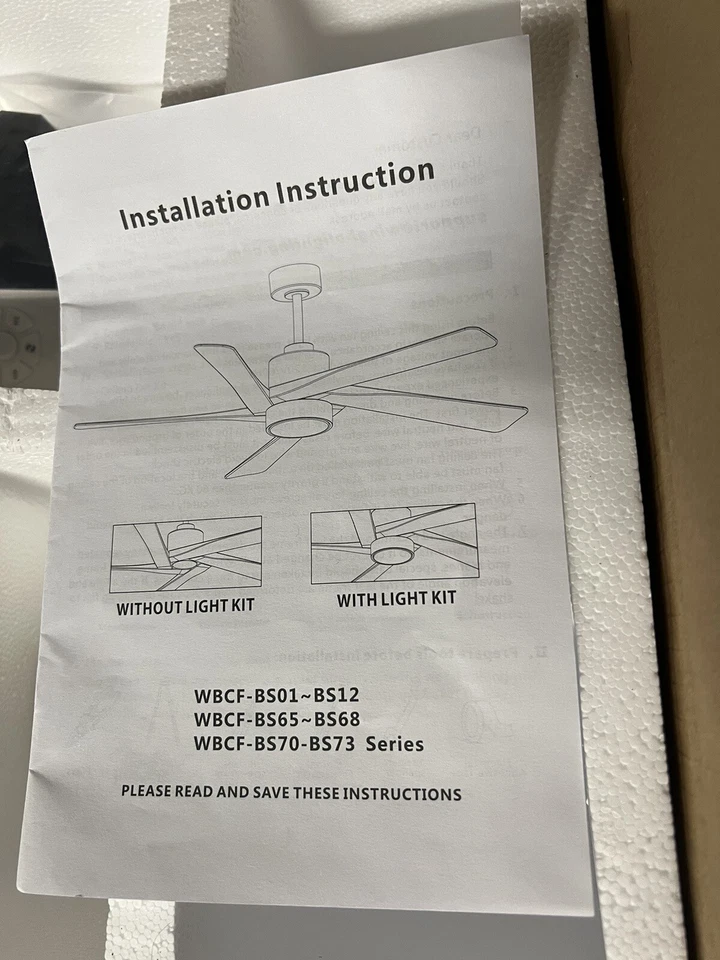 WINGBO 64in DC Ceiling Fan With Remote Control Brass- Black - Image 3 of 4