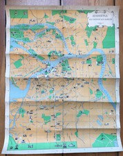 Vintage Soviet 1962 Leningrad sightseeing map (in Russian)