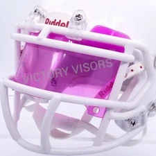 Chrome Mirror Mini Football Helmet Visors (*Flat Style*) FLEXIBLE & DURABLE