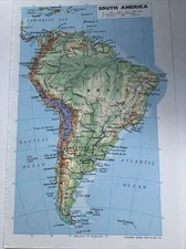 1994: Physical Map Of South America  Print #31 B