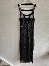 BLACK SEQUIN SPARKLY MAXI DRESS 14 BOOHOO BACKLESS PARTY OCCASION GLAM XMAS