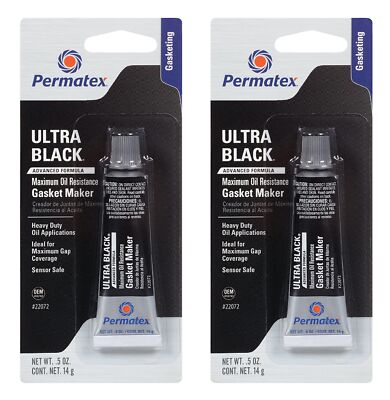 Permatex Set of 2 Ultra Black Maximum Oil Resistance RTV Silicone Gasket Maker