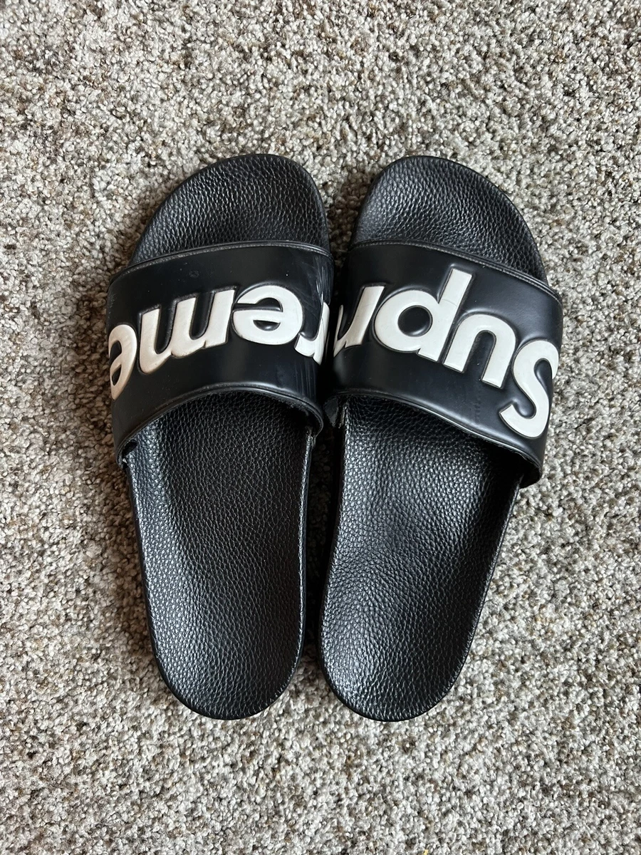 black supreme slippers