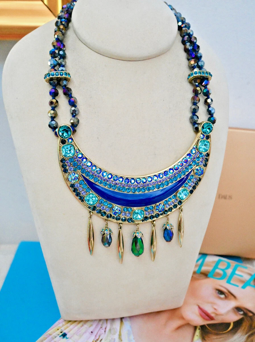 Crystal chic online blue necklace