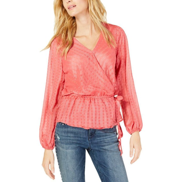 wrap top with peplum