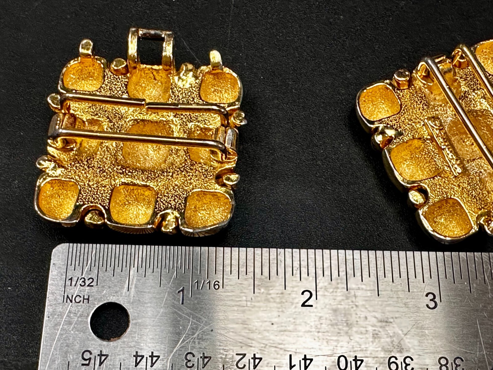 Tic Tax Toe Square Two Piece Interlocking Gold To… - image 15