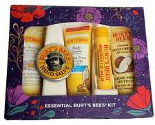 New Burt's Bees Essentials Kit Lotion Salve Cleanser Cream Lip Balm Travel Sizes