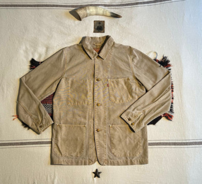 Levi's Engineer Chore Jacke M Eisenbahnmantel Utility mittelbraun Duckcloth 44''