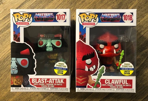 Funko Pop MOTU CLAWFUL #1018 & BLAST-ATTAK #1017 Toy Tokyo SDCC 2020 IN-HAND