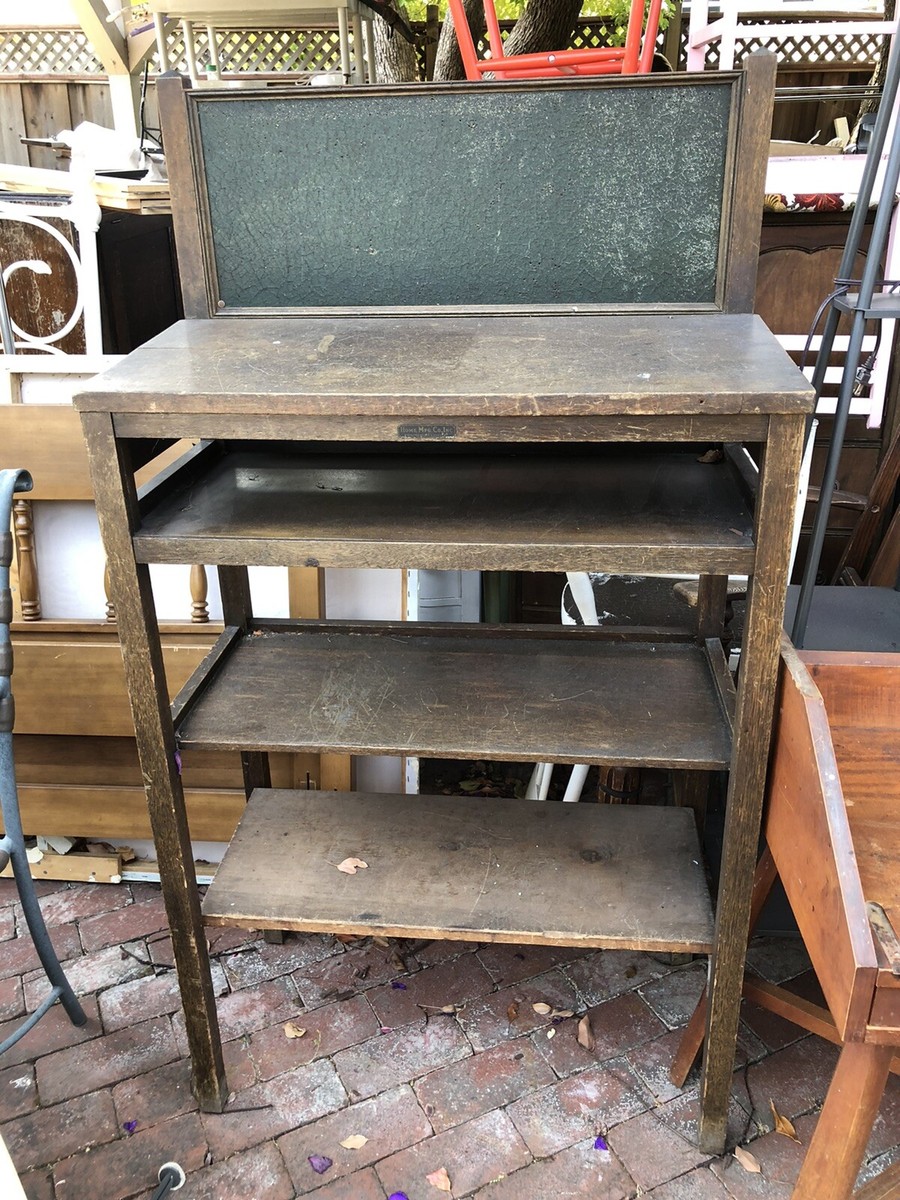 Home Mfg. Co. Inc. SF &amp; Oakland Antique Standing Wooden Writing 