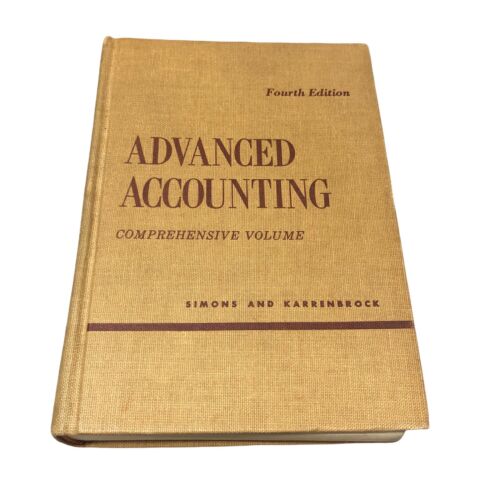Zaawansowany podręcznik rachunkowości 4. wydanie 1968 Simons Karrenbrock South-Western - Zdjęcie 1 z 12