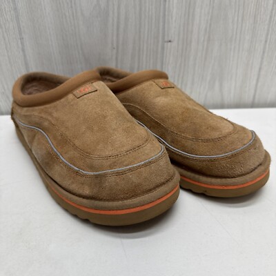 UGG TASMAN CALI WAVE CHESTNUT ORANGE SODA SUEDE MEN'S SLIPPERS SIZE US 11/10 UK