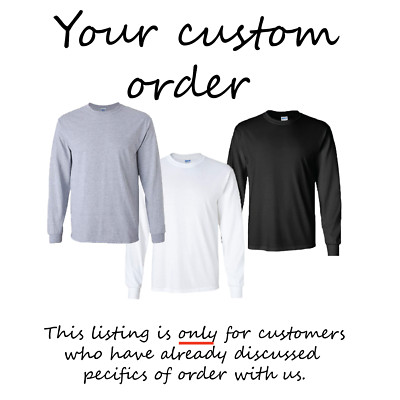 Custom apparel order, hoodie, long sleeve or short sleeve