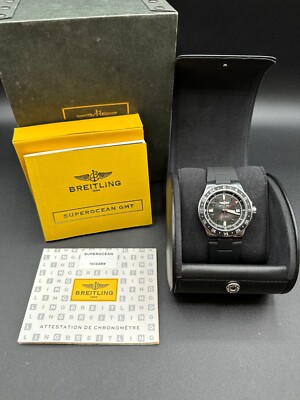 Breitling SuperOcean GMT Men's Automatic Black Watch - A32380
