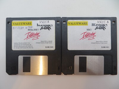 RUSSIAN 6 PAK 3.5'' Floppy Disks vintage computer game Interplay