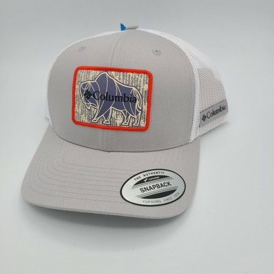 Columbia Hat Men Gray Buffalo White 