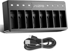 JYJZPB 8 Slot Battery Charger for GoPro Hero12 Hero11 Hero10 Hero9 Black Endu