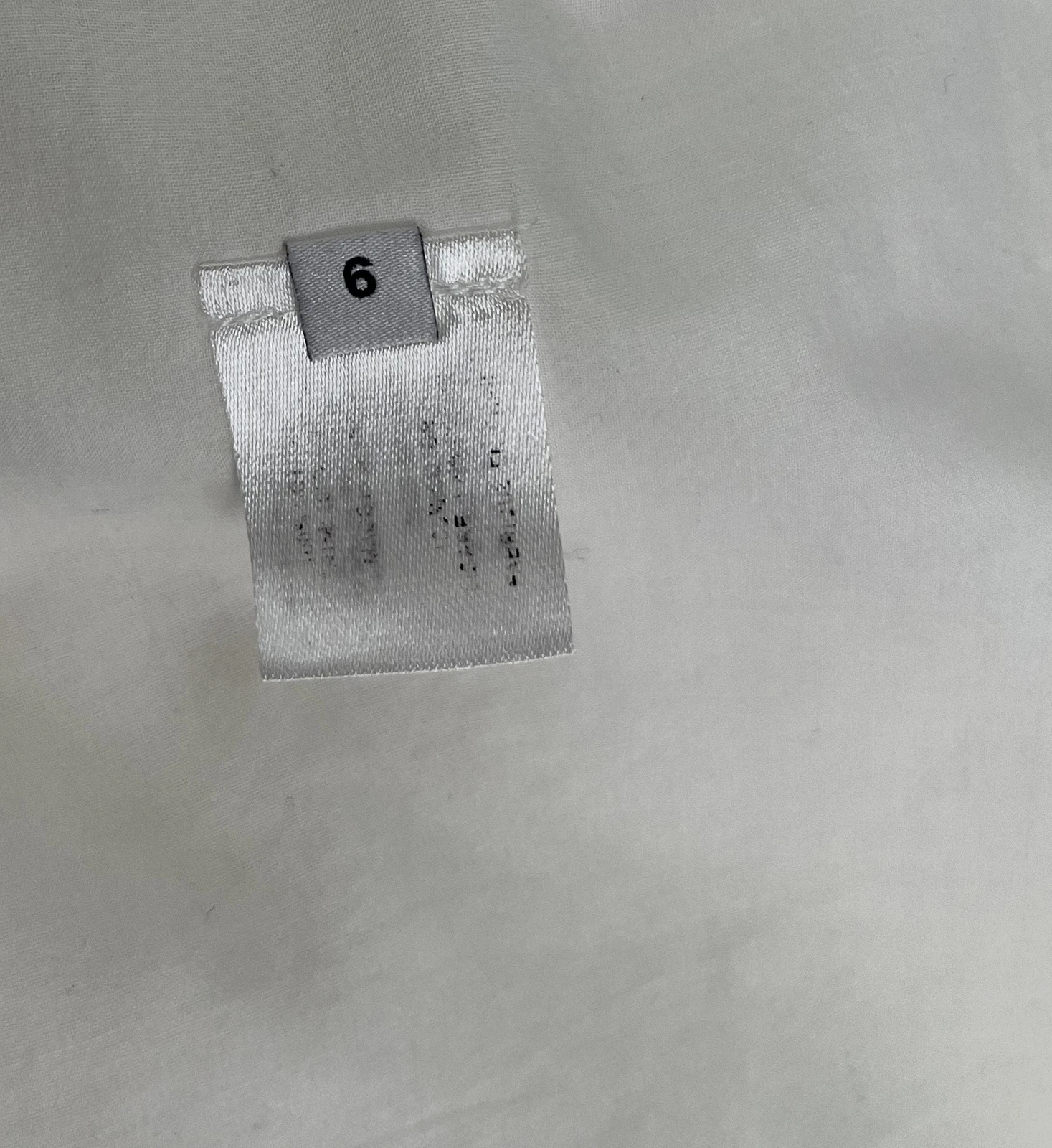 OFF WHITE Abito camicia con colletto Proenza Schouler bianco sporco con bottoni con cuciture nere taglia 6