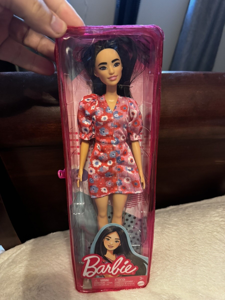Barbie Fashionistas Doll #177 Black Hair Flowered Dress NRFB