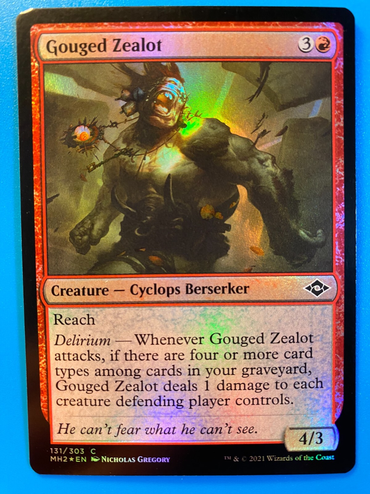MTG 1x FOIL Gouged Zealot Modern Horizons 2 Pauper Magic the Gathering x1 NM