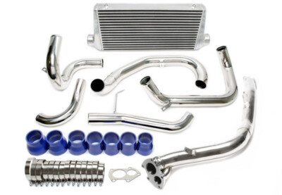 UPGRADE Ladeluftkühler LLK inkl. Anbausatz + Downpipe passeend für Impreza GD GG