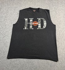 Vintage Y2K Harley Davidson Sleeveless Motorcycles XL Shirt MEXICO black