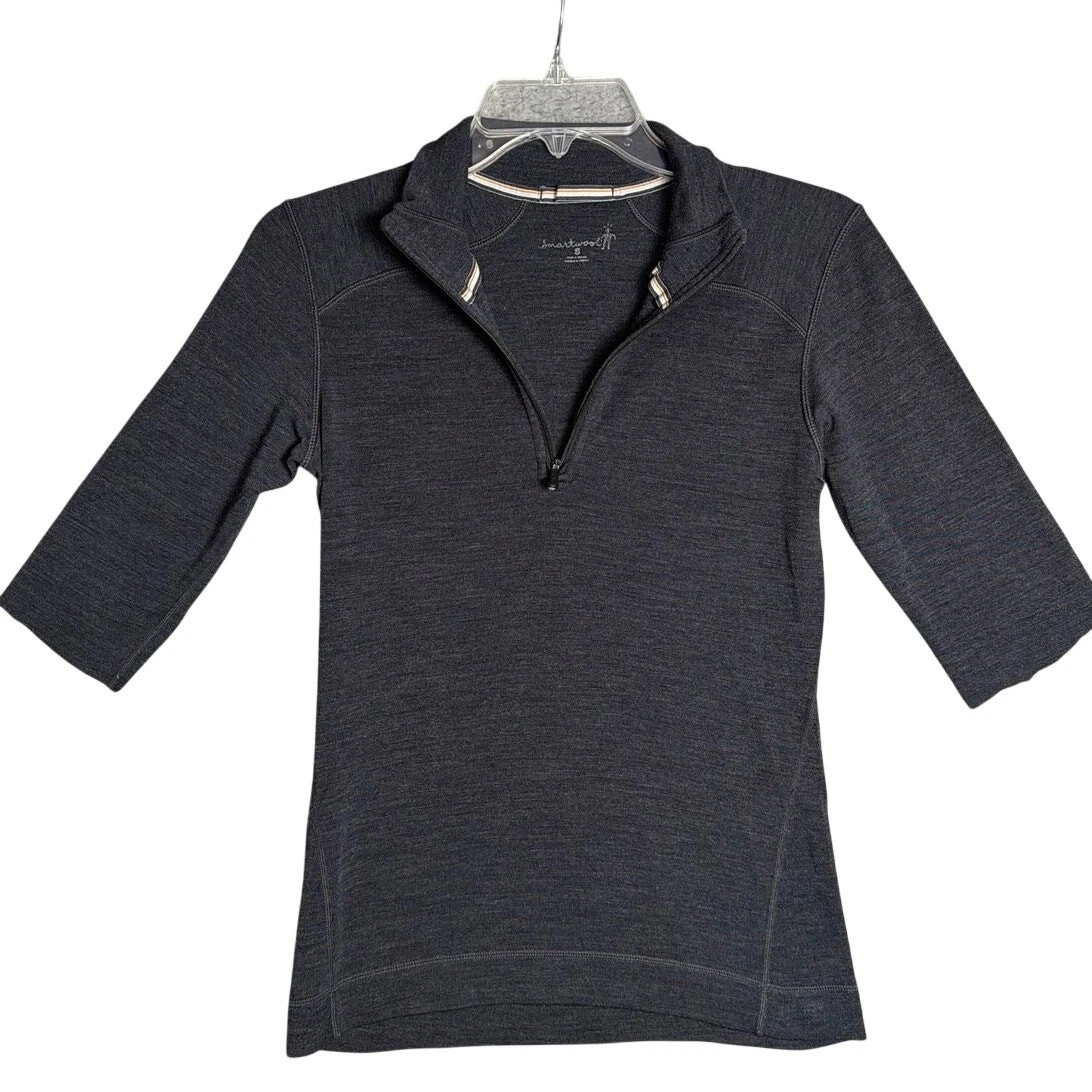 Smartwool Merino Wool Base Layer Top Gray Outdoor Women’s 8 Read Description!